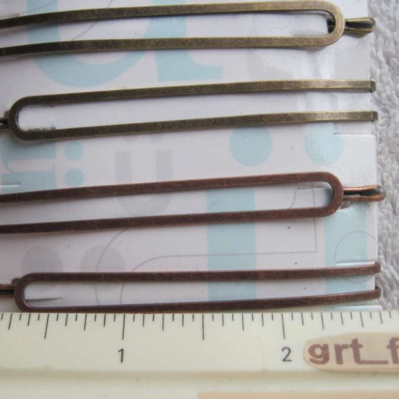6 Scunci Open Design Betsy Metal Bobby Slide Hair Pin Silver Bronze Copper Black - Picture 4 of 12